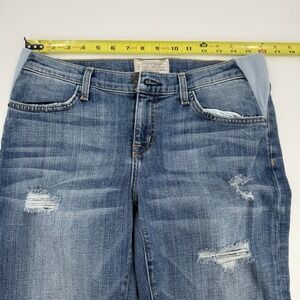 Current/Elliott Blue Distressed Ankle Jeans